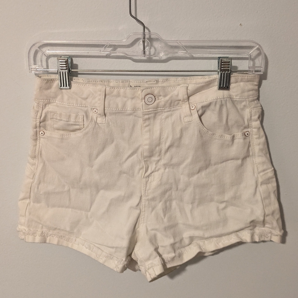 NOBO No Boundaries White High Rise Jean Shorts Juniors Size 7